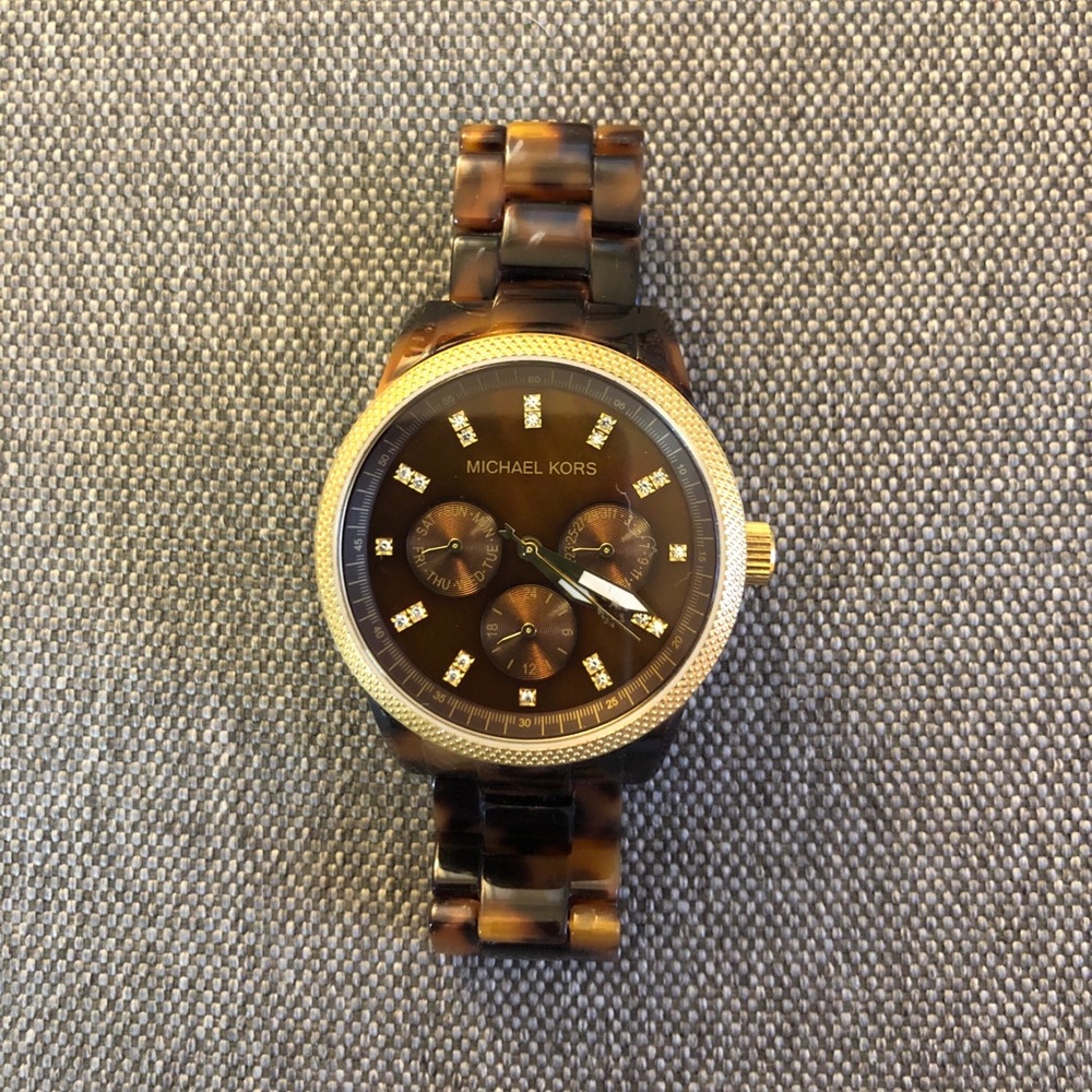 Michael Kors tortoise shell watch